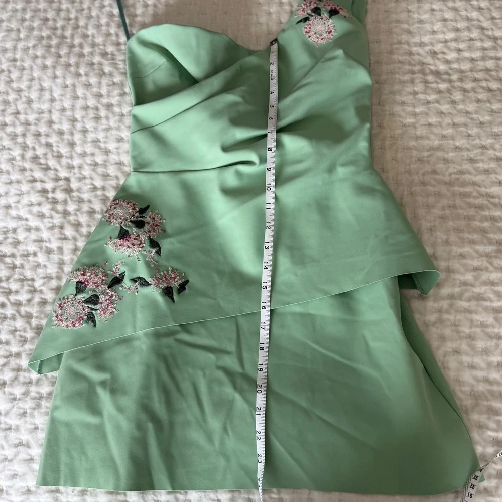 NWT Chiara Boni La Petite Robe One Shoulder Cocktail Dress Sequin Floral IT40/4 - Picture 9 of 16